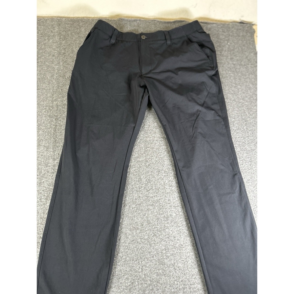 Under Armour Golf Pants Mens Size‎ 38 x 32 Performance Polyester Black FLAT